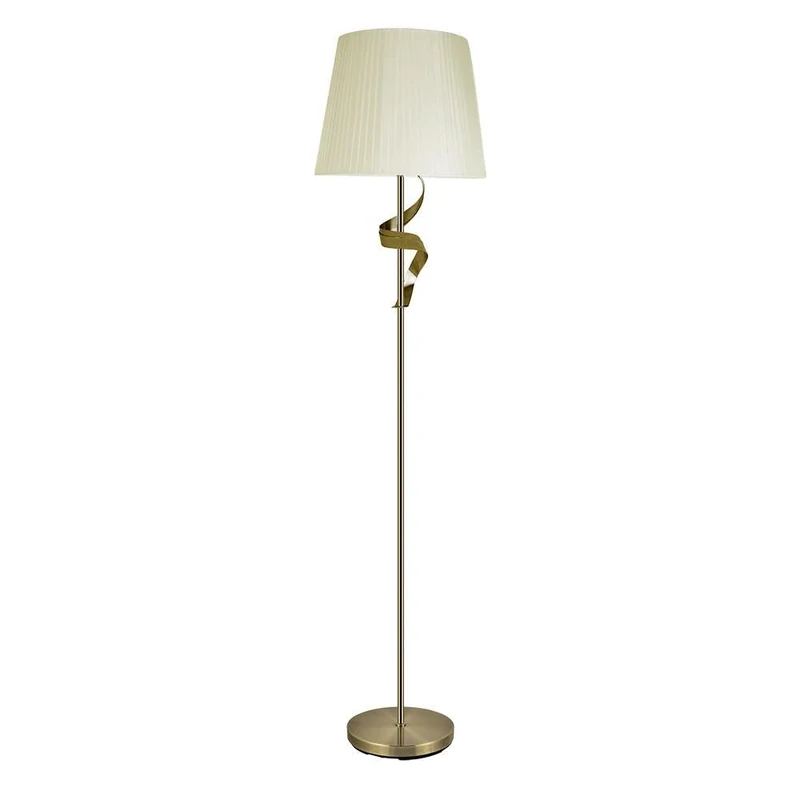 PRENDELUZ Leather Living Room Stand, Beige Screen, E27, Dimensions 162x38x38 cm, Ideal for Lighting Spaces and Decorating with Style.