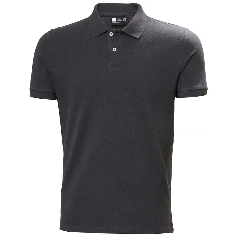 Helly Hansen Mens Crew Polo, Ebony, 2XL