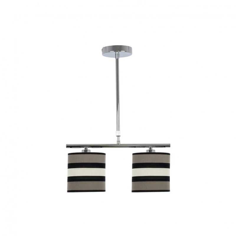 PRENDELUZ Lamp 2xE14, Taupe/Beige, Dimensions 43x14 cm, Ideal for Lighting Spaces and Decorating interiors. - Image 1