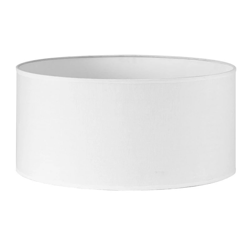 Zarivy White Cylindrical lampshade of 60x60x30 cm in poplin Fabric, Ideal for Decorations at Home and Events, Providing Soft and Aesthetic Light. - Image 1