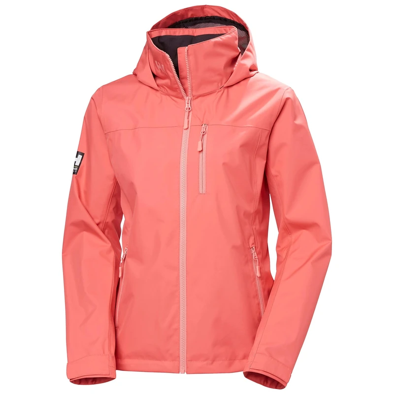 Helly Hansen Womens W Crew Hooded Jacket 2.0, Sunset Pink, S