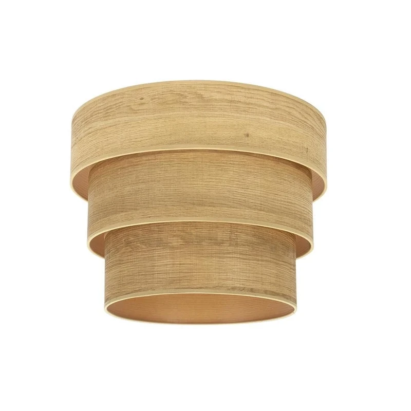 PRENDELUZ Triple Pendant lampshade in Light Wood E27, Dimensions 40x20x26cm, Ideal for Decorative Lighting in Homes and Commercial Spaces.