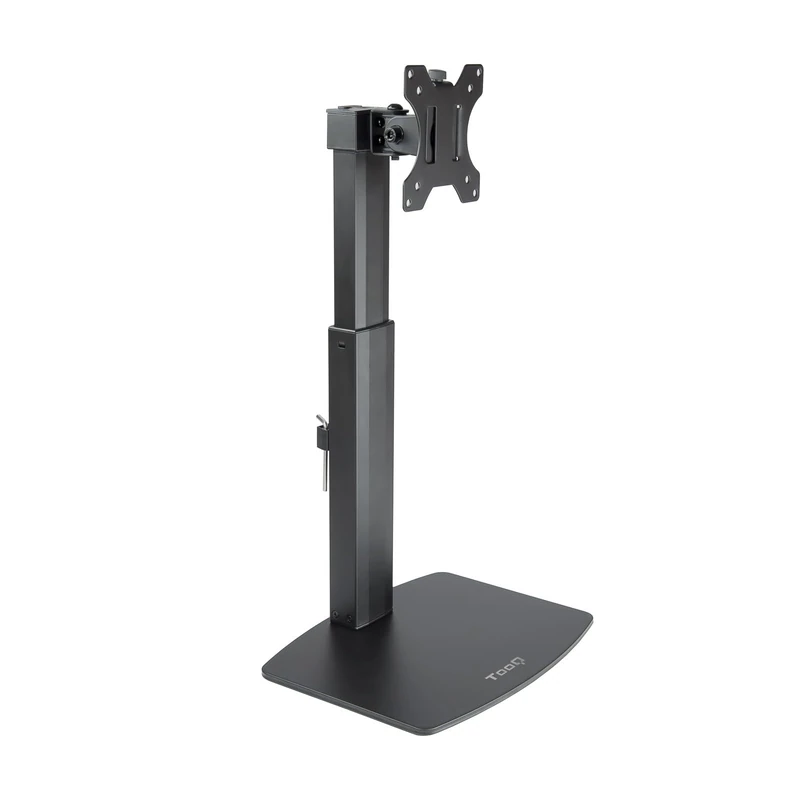 PRENDELUZ Table Stand for Monitor or TV from 17 to 32 inches. Includes tilt and swivel function. Ideal for saving space and improving ergonomics. Elegant and modern black.