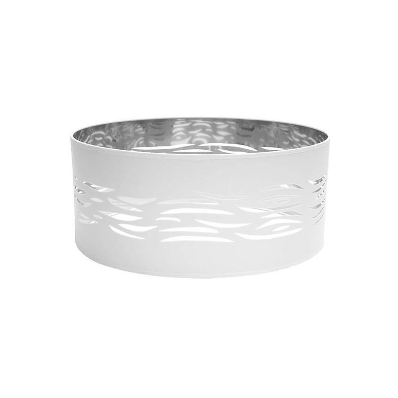 PRENDELUZ Hanging Lampshade 1xe27 White-Silver, 50 cm Diameter, 20 cm Height – Ideal for Decoration and Lighting Elegant Environments.