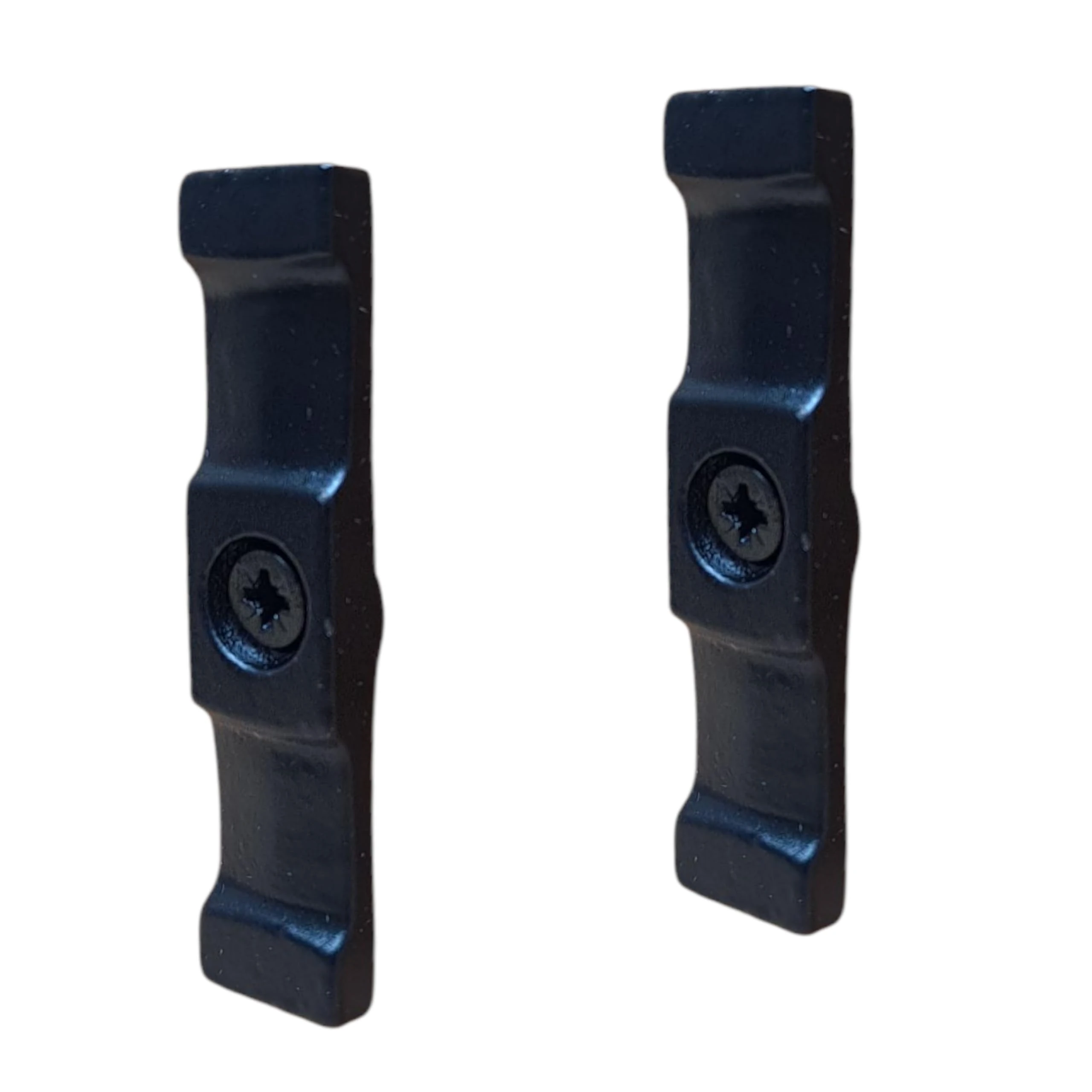 Black Turn Buttons with Screws 63mm (2.5 Inch) for Shed Doors, Gates, Rabbit Hutches, Cabinets, Durable Metal Thumb Catches -Pack of 2