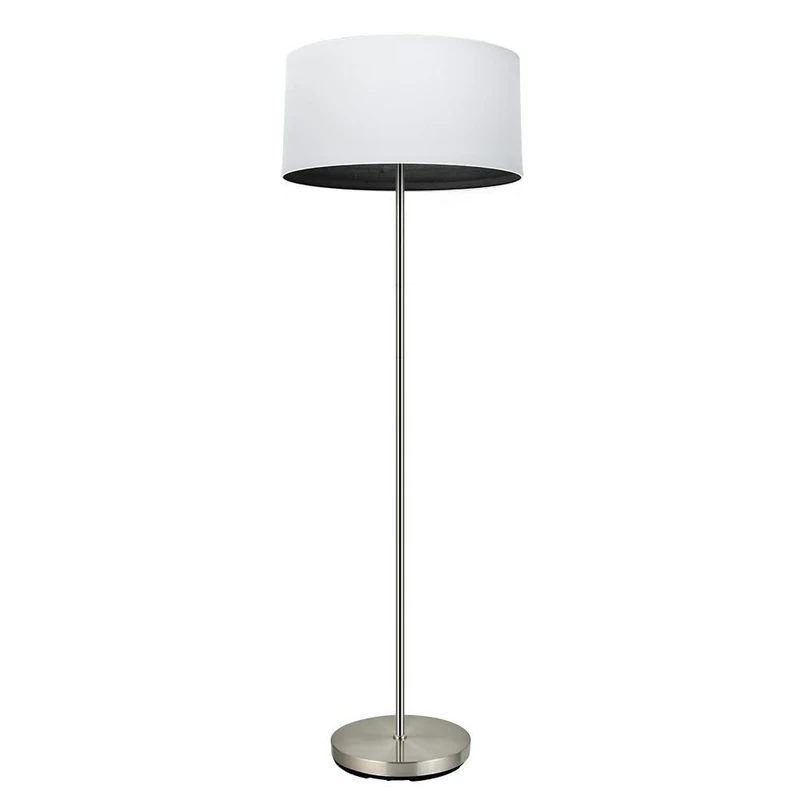 PRENDELUZ Living Room Table 1xE27 Nickel/White, Black Wood, Dimensions 162x40x40cm, Ideal for Decoration and use in Homes. - Image 1