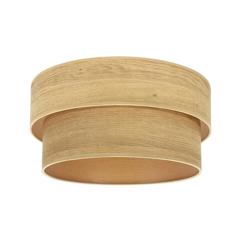 PRENDELUZ Lamp Shade E27 in Light Wood, Dimensions 40x35x21 cm, Ideal for Decorating Living Rooms and Creating Cozy environments.