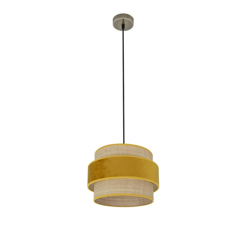 PRENDELUZ Pendant Light 1xE27 in Natural Leather, Dimensions 30x30 cm, Ideal for Decoration and Atmosphere of Spaces. - Image 1