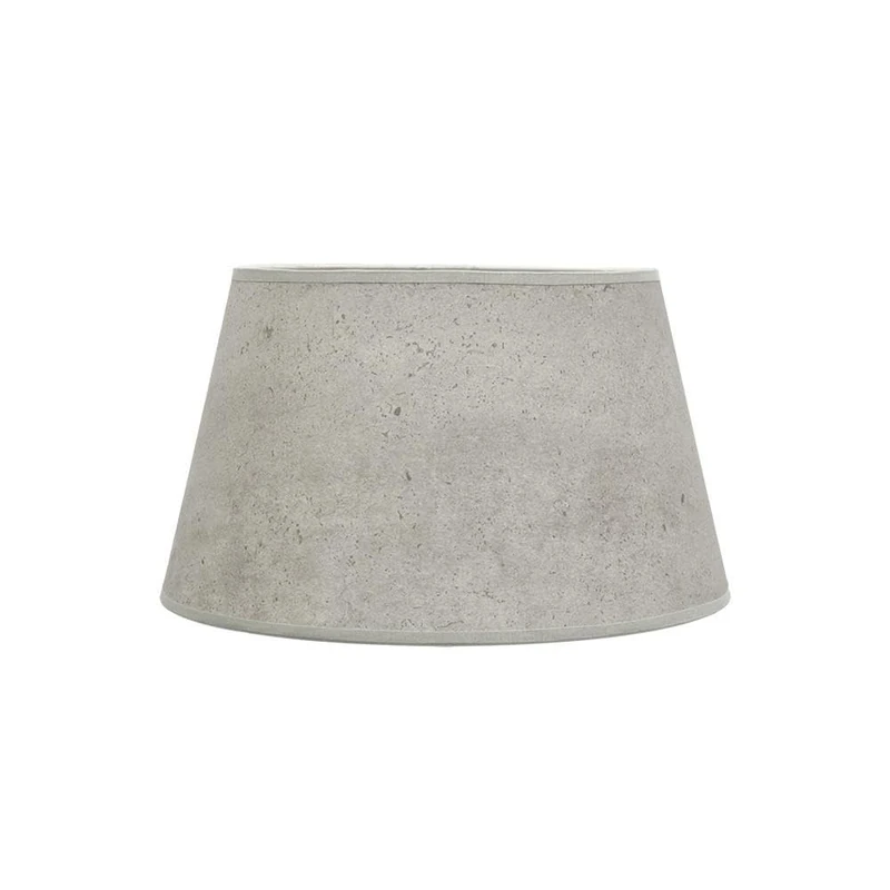 Zarivy Shade E27 in Gray Cement, with Dimensions 35x25x20 cm, Open conical Shape, Ideal for Decorative Lamps and Modern environments.