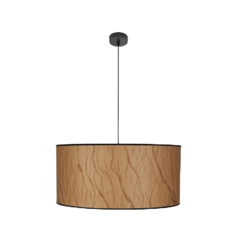 Zarivy Pendant 3xE27 of Parchment Design/Black, Dimensions 60x60 cm, Ideal to Illuminate Spaces and Provide Style. - Image 1