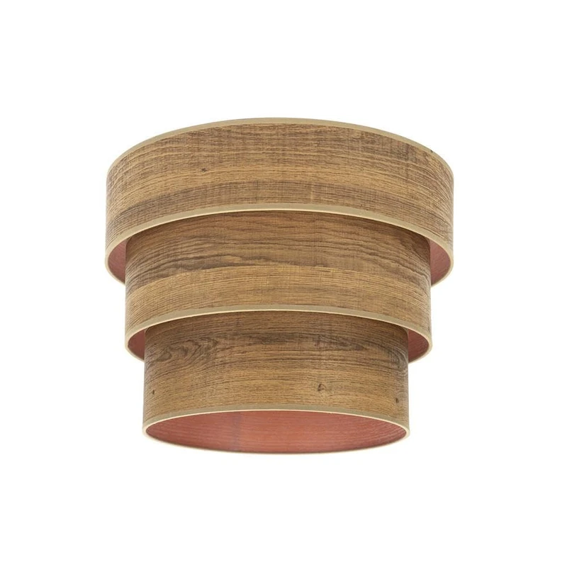 PRENDELUZ Triple Hanging lampshade E27, Dark Wood, Dimensions 40x20x26 cm, Ideal for Decoration and Atmosphere in Homes and Premises. - Image 1