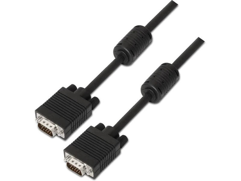 PRENDELUZ SVGA cable 50 m with ferrite, HDB15/M-HDB15/M, ideal for connecting monitors and video devices.