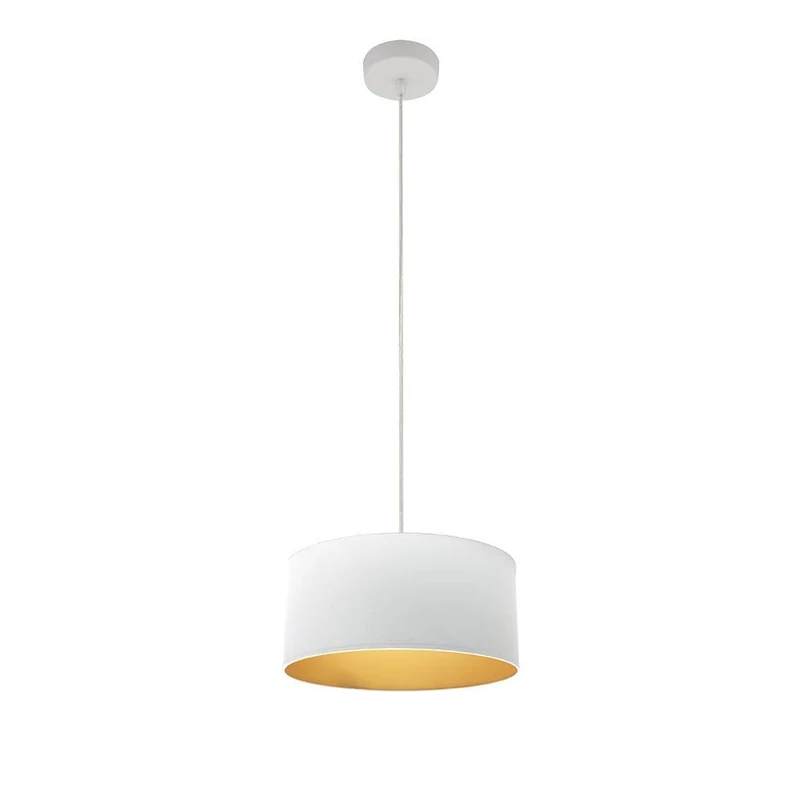 PRENDELUZ Pendant e27 White/Gold, 30x30cm, Modern and Elegant Design, Ideal for Lighting in Interior Decoration.