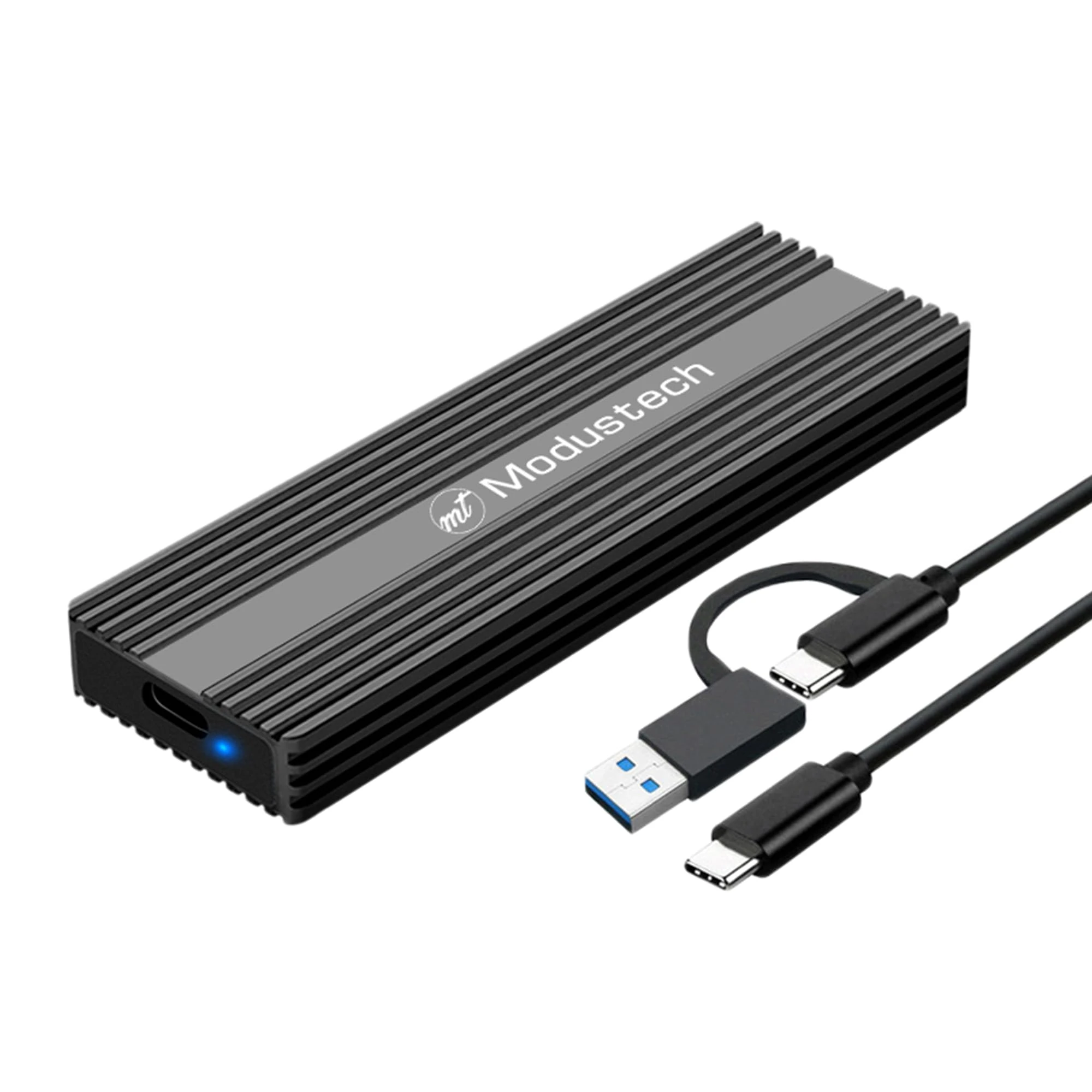 ModusTech 1TB NVMe SSD – USB 3.2 Gen 2 | Up to 2300MB/s | Slim, Ultra Fast & Portable | M.2 External Solid State Drive for iPhone 15/16, Mac, PS5, Xbox, Laptop & PC | 3-Year Warranty (Black)