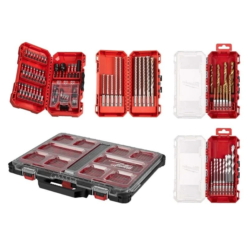 Milwaukee 0 932464083 PACKOUT Compact Organiser Case, Red
