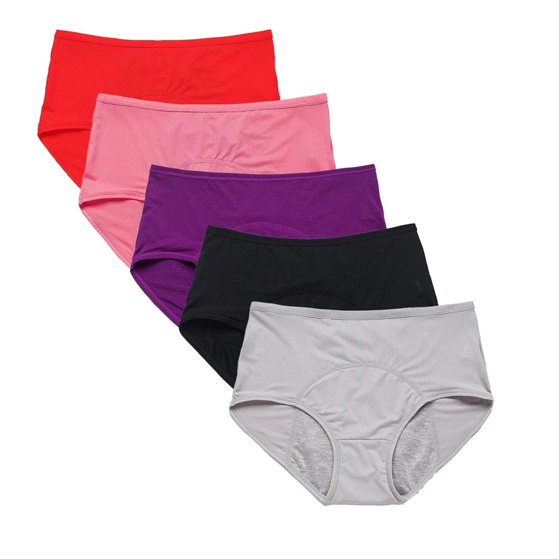 HDSDVNON Duares Women’s Leak-Resistant Briefs 3-Pack - Full Coverage Comfort-Fit Underwear With Odor Control, Moisture-Wicking Support