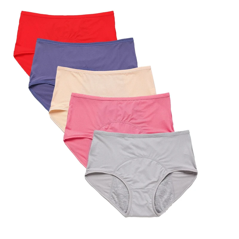 HDSDVNON Duares Women’s Leak-Resistant Comfort Briefs - High-Waist Full Coverage Underwear With Odor Control, Breathable Soft Fabric