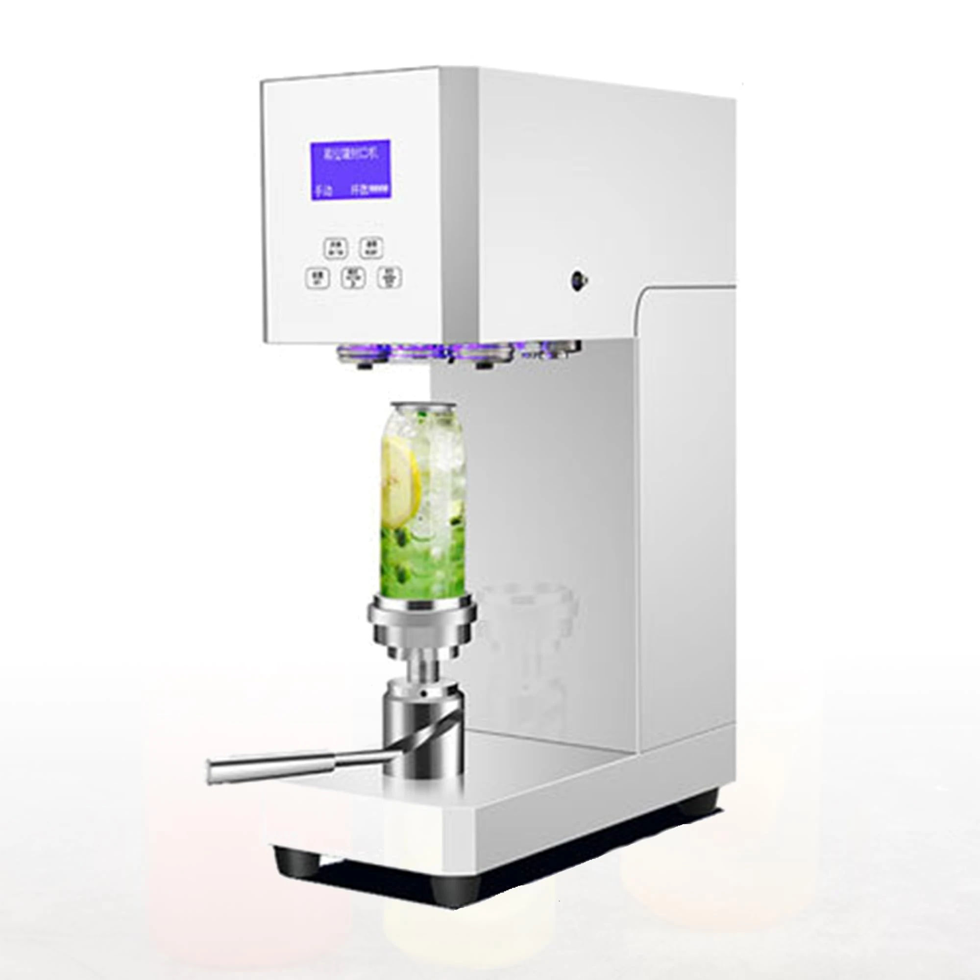 Automatic Can Sealer Machine - Electric Commercial Tin Cup Sealer For Aluminum/plastic Cans - 2.17" Diameter, 4.53"-6.69" Height, Ideal For Home, Cafe, Restaurant & Beverage Stores white