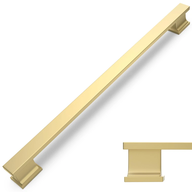 COTYKILEY 6 Pack 12.6 Inch(320mm) Brushed Gold Cabinet Handles Gold Kitchen Cabinet Pulls Cabinet Door Handles Kitchen Cabinet Hardware