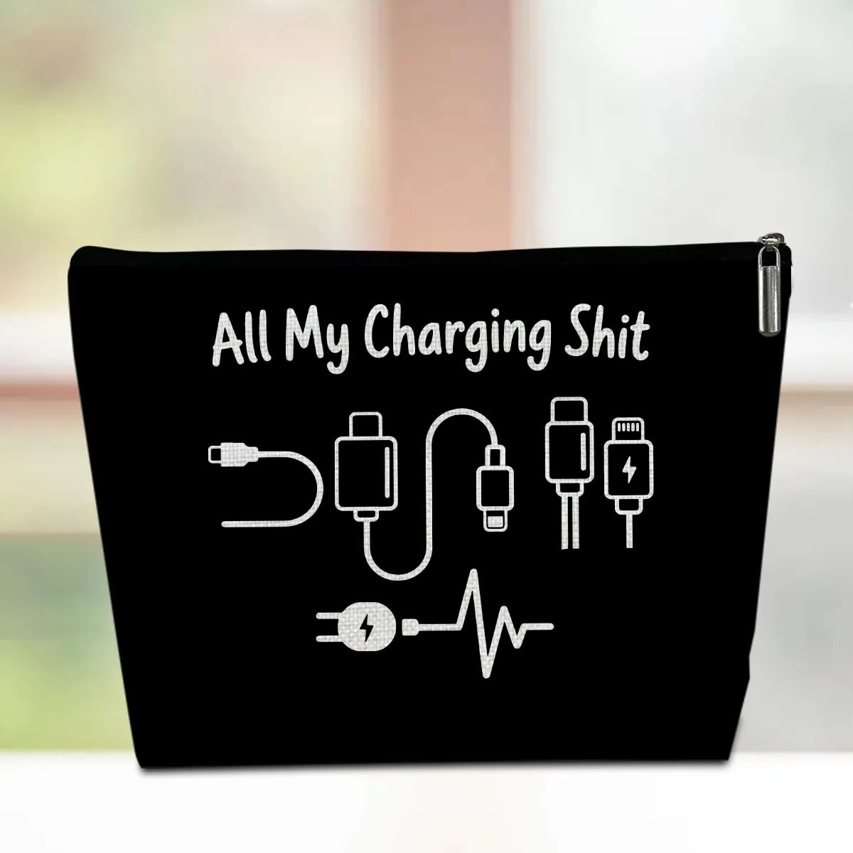 Black Funny Medicine Makeup Bag,Love Heart Gifts, Nurse for Women Friends Christmas Birthday, Gifts for Women Friends, LCS Multicolor 21614, 9 x 7 inches