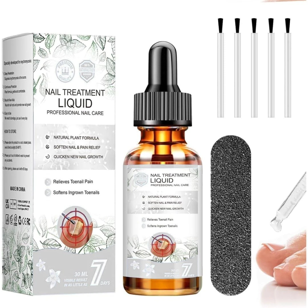Nail Fungus Treatment for Toenail,Fungal Nail Treatment Extra Strong Toenail Fungus Treatment Nail Repair Growth Treatment Nail Softener for Thick Toenails Toe and Finger Nail Solution 30ML (Grey)