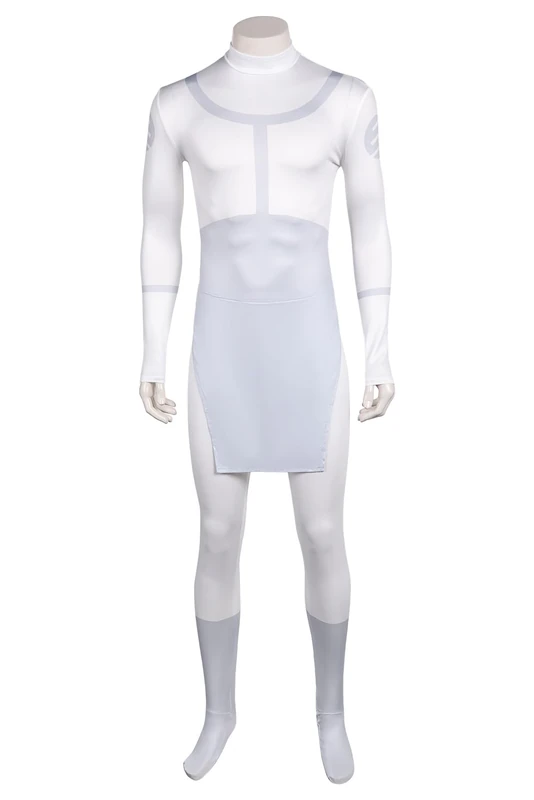 Wocloey Invincible Cosplay Costume Jumpsuit Mark Grayson Bodysuit White One-piece Mens Invincible Halloween Outfits, White, XL