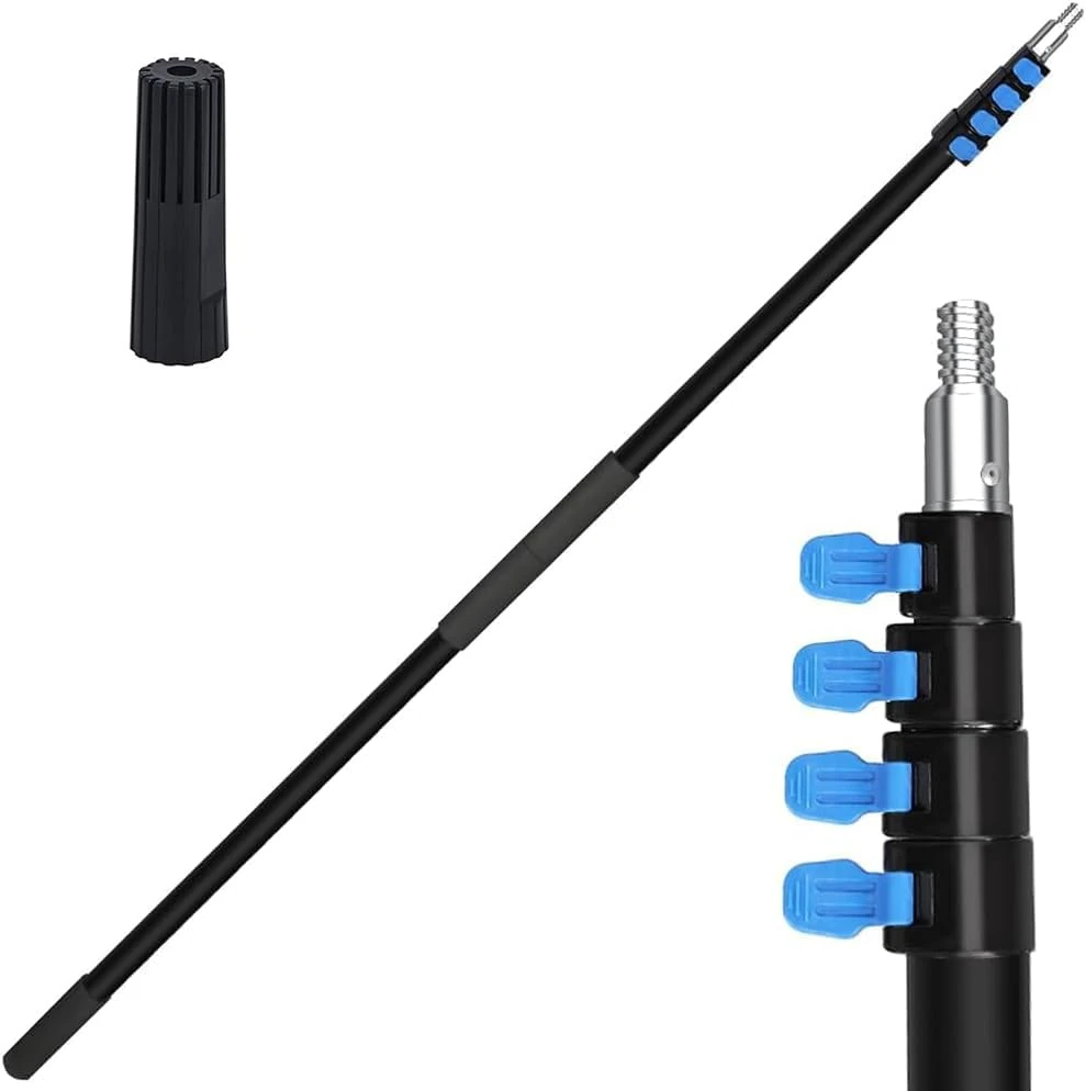 campMax Extension Pole, Lightweight Durable Aluminum Alloy Telescopic Pole for High Ceilings Window Cleaning Paint Roller（Pole Only） (7.18m)