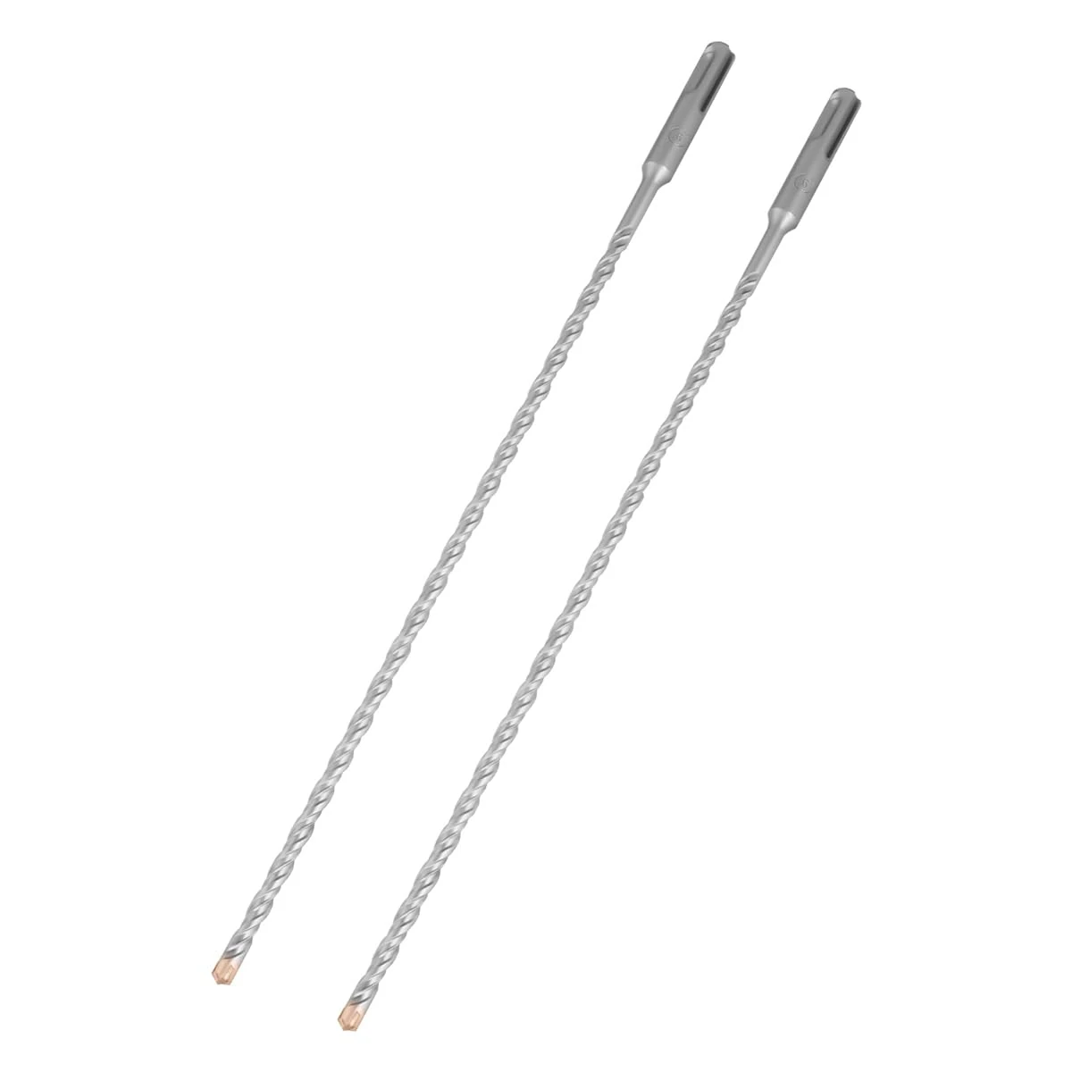 HILPATY SDS Plus Masonry Drill Bits 6 x 350mm x 2pcs Tungsten Carbide Cross Tip Rotary Hammer Drill bit for Masonry, Concrete, Brick Wall, Cement, Stone