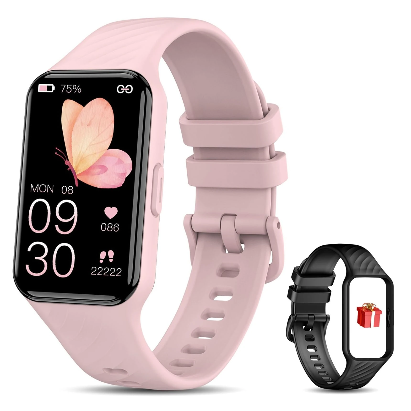Smart Watch for Women,1.47 inches Fitness Watch with 24 Sports Modes,2Straps,Heart Rate,Sleep Monitor,SpO2,Step Counter,Activity Tracker,IPX8 Waterproof,Fast Charging,Smartwatch for Android iOS