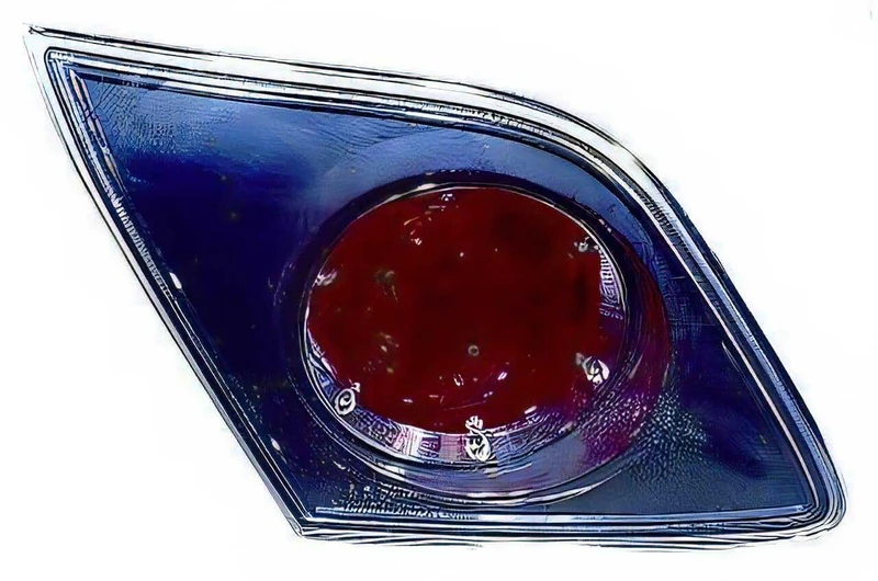 PROPOSTEONLINE Optical Unit Made for Mazda 3 from 2003 to 2009 Rear Left Int. with Crystal Glass Black Parable BP4K513J0B