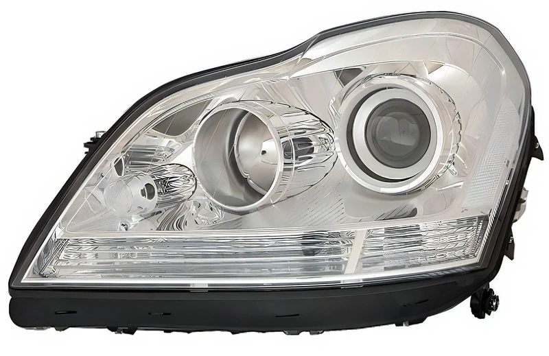PROPOSTEONLINE Headlight made for Mercedes GL Class 2006 Left H7-H7-PY21W alog. prepared for manual adjustment A1648204359