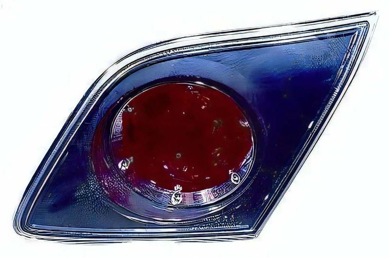 PROPOSTEONLINE Optical Unit Made for Mazda 3 from 2003 to 2009 Rear Right Int. with Crystal Glass Black Parable BP4M513F0B