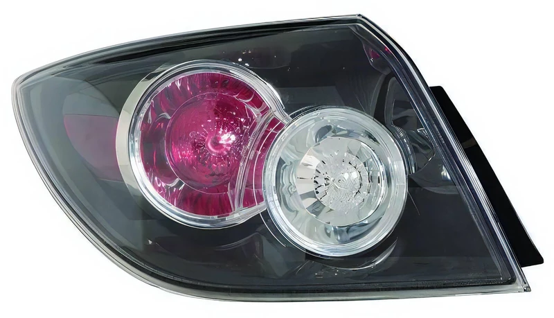 PROPOSTEONLINE Headlight made for Mazda 3 5 doors from 2006 to 2009 rear left east. body black BR5S51160C