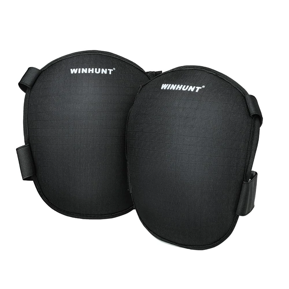 WINHUNT Professional Knee Pads, Water-Resistant, Breathable, 40-62 cm Adjustable Band, Black