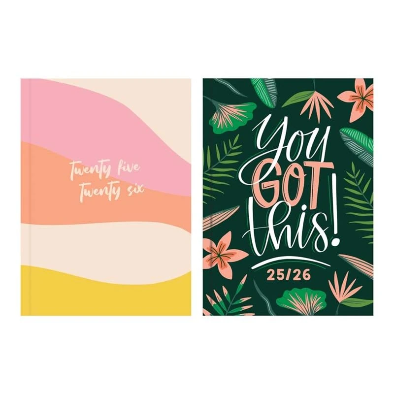 BG Academic Term-Time July-July Diary B5 Size 18x25cm 2025-2026, Assorted Designs X1