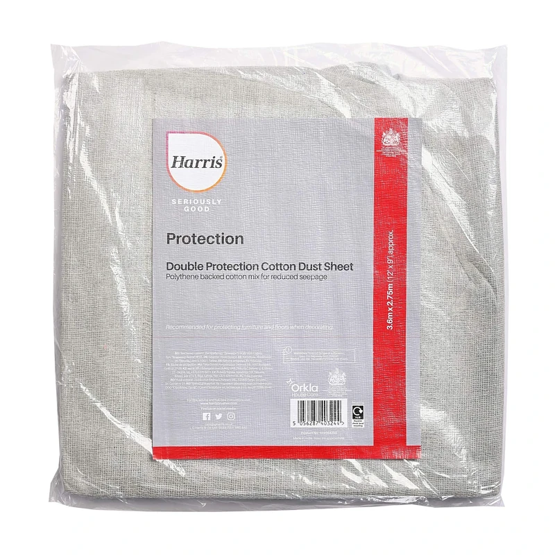 Harris Seriously Good Cotton Dust Sheet - 12ft x 9ft, Pack of 6