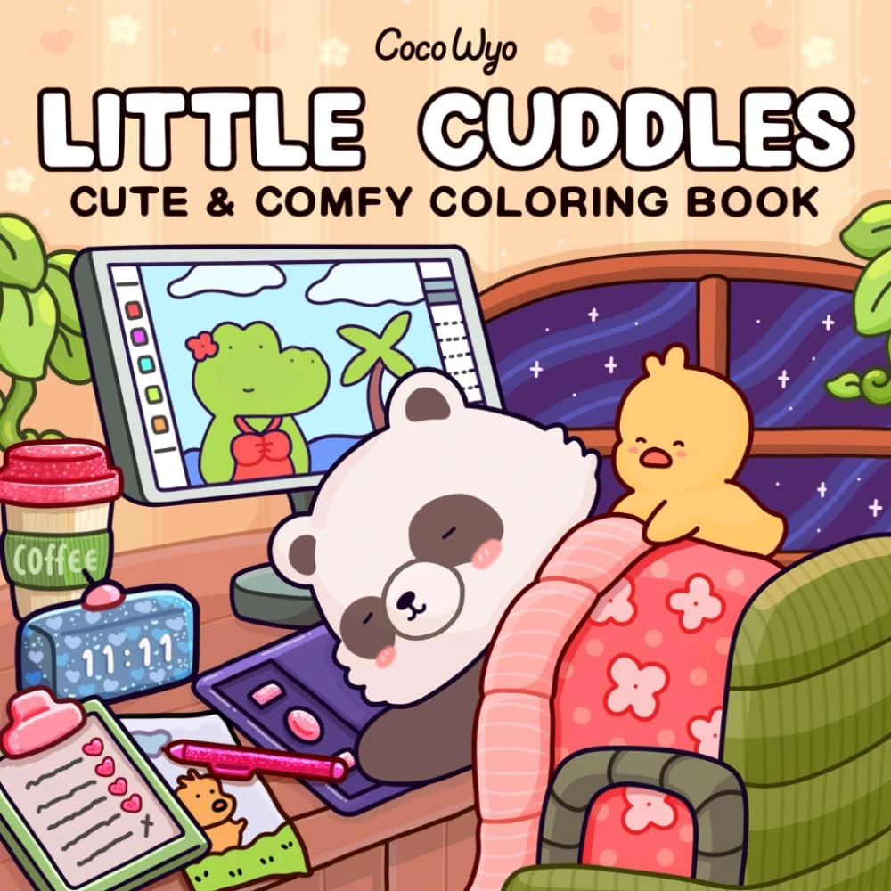 Little Cuddles: Coloring Book for Adults and Teens Featuring Cute Animal Friends for Relaxation (Cozy & Cute Coloring)