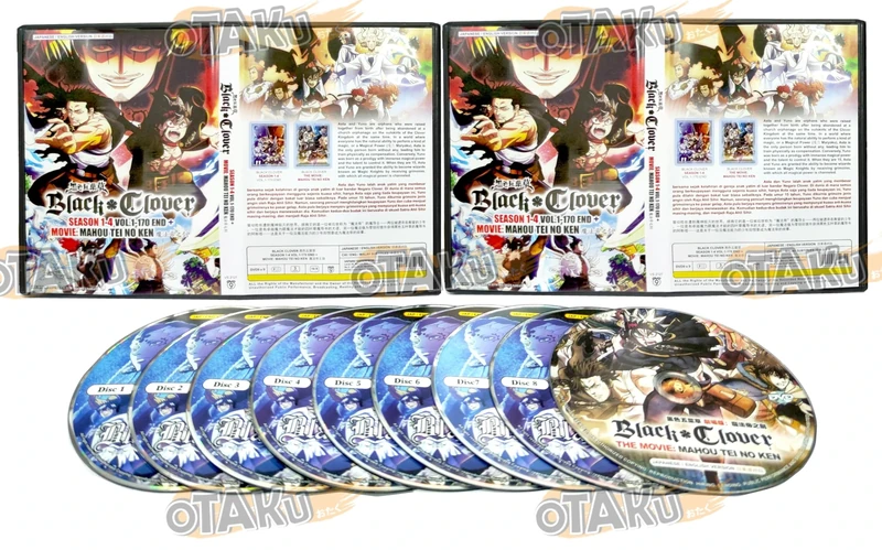BLACK CLOVER (SEASON 1-4 + MOVIE: MAHOU TEI NO KEN) - COMPLETE ANIME TV SERIES DVD BOX SET ( ENGLISH DUBBED WITH ENGLISH SUBS ) SHIP FROM UK