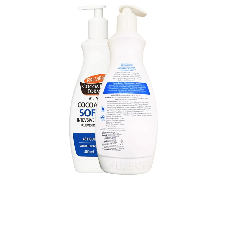 Palm Cocoa Butter Formula Body Lotion 400ml (2 Pack) | Deep Moisturising Cream for Dry Skin, Enriched with Cocoa Butter and Vitamin E