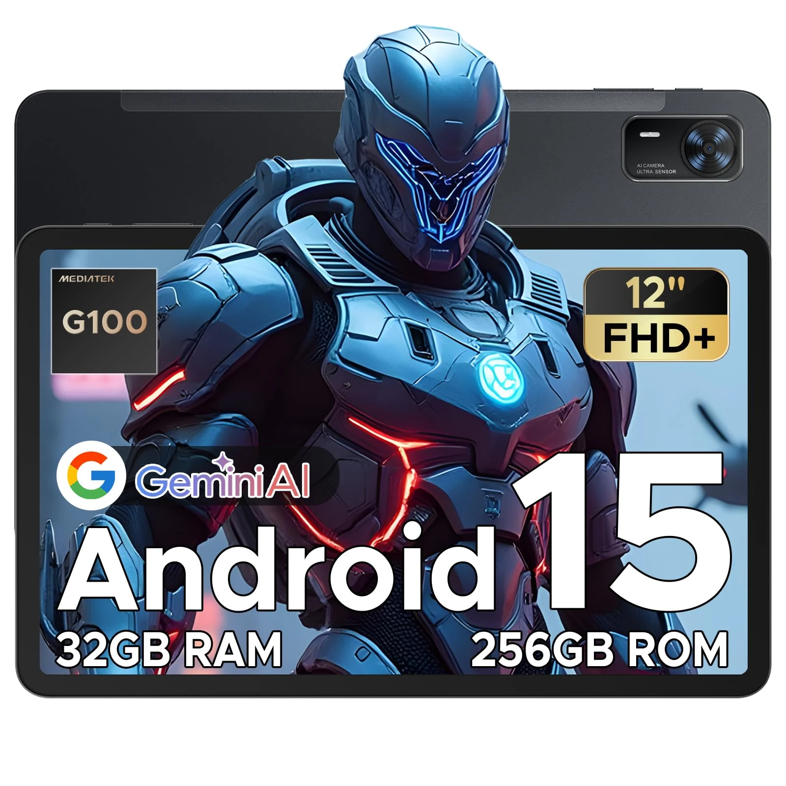 DOOGEE Tab E3+ Android 15 Tablets 12 Inch Android, FHD+Tablet With SIM Card Slot, Helio G100 Octa-Core AI Tablets, 90 Hz Gaming Tablet, 32GB+256GB/2TB, 8800mAh, 7.5mm Ultra-thin/Quad Speakers/Face ID