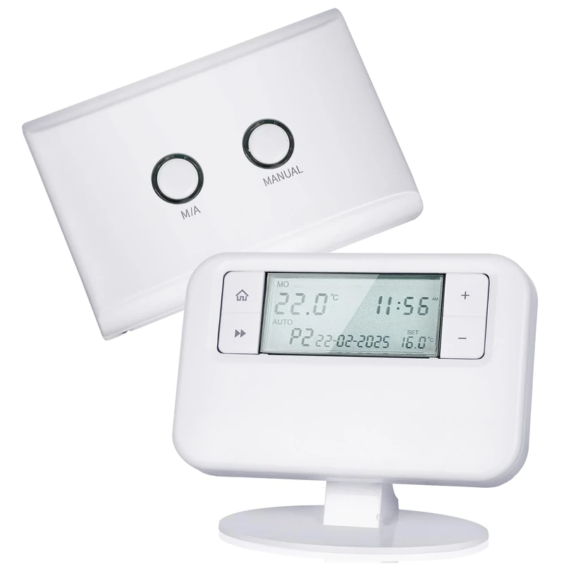 Energy Saving Innovation Controls ESRTP4RF+ Wireless Programmable Thermostat, Wireless Boiler Control Thermostat, Regulate Indoor Temperature Through Programming, Intelligently Control Heating