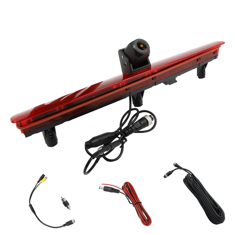 Areyourshop Reversing Camera Fit for VW Transporter T5/T5.1 Tailgate Single Door Backup Camera with Brake Light 140° View IP67 Waterproof Night Vision 1/3" CCD NTSC for 2005-2009 & 2009-2016 Models