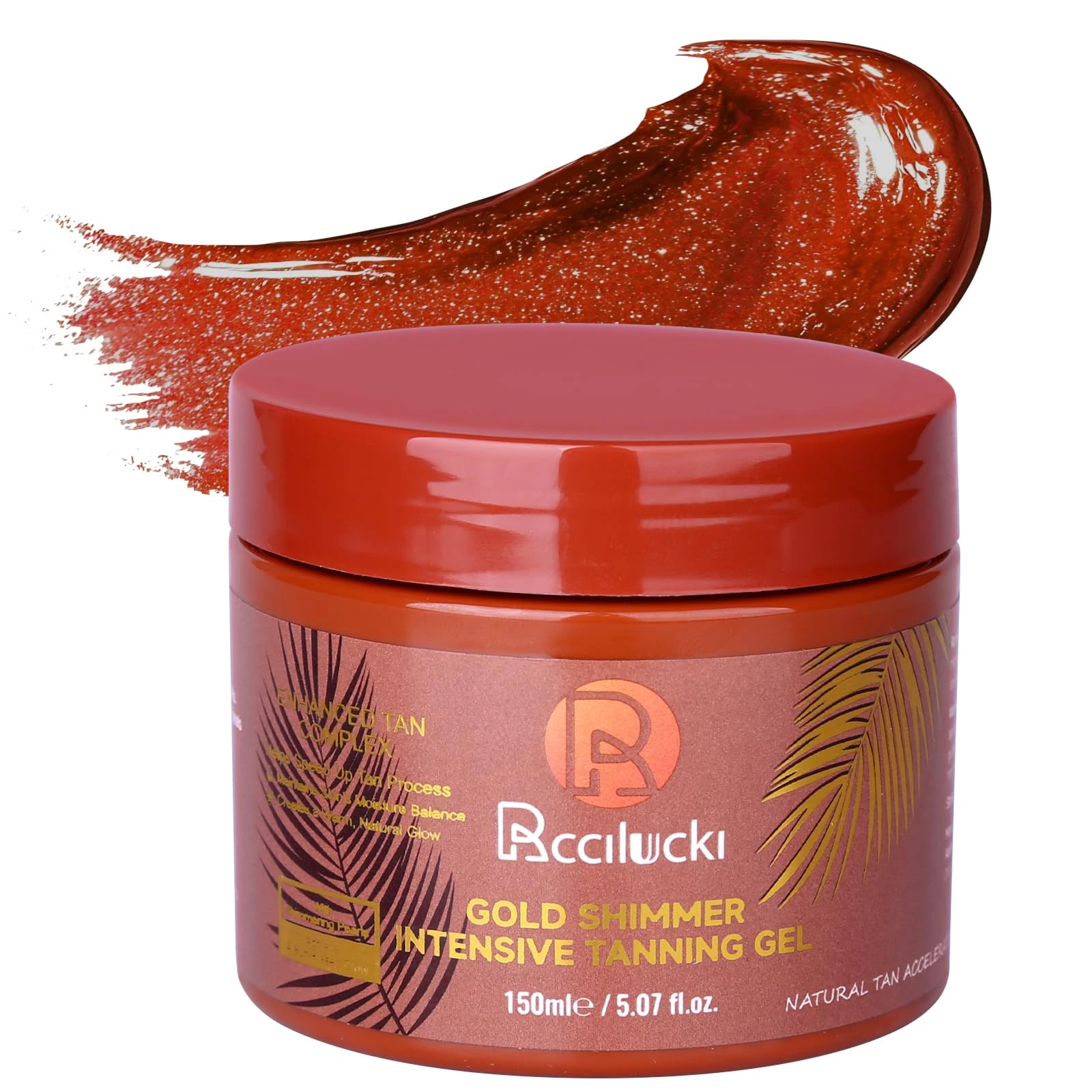 DEJIN Tanning Accelerator Cream with Shimmer, Sunbed & Outdoor Sun Tan Booster, Deep Tanning Oil, Illuminating Sunbed Cream, Tan Enhancer for Radiant, Glowing Skin, 150ml