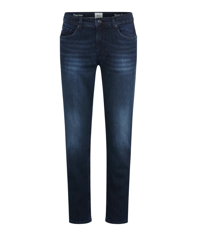 Brax Men's Thermal Denim Five Pocket Jeans, 24 Mid Blue Used, 40 W/36 L