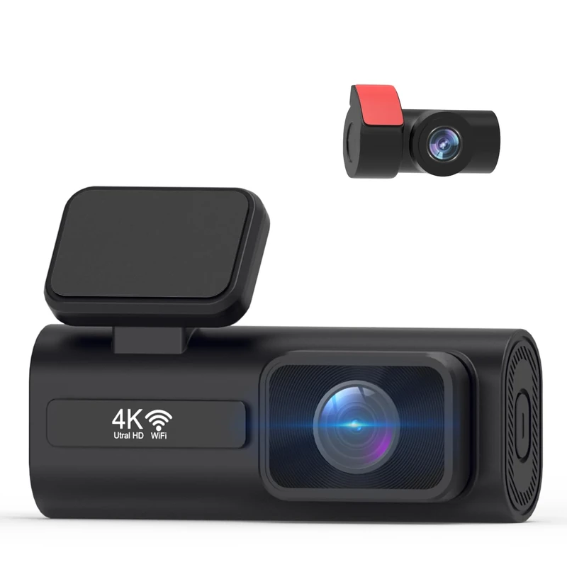 EPICFLAME 4K+1080P Full HD Dual Dash Cam Front Rear for Cars, Built-in 5G WiFi, 64GB Card Included, 1.47" IPS Screen Dash Camera for Cars, G-Sensor, Loop Recording with APP, Night Vision