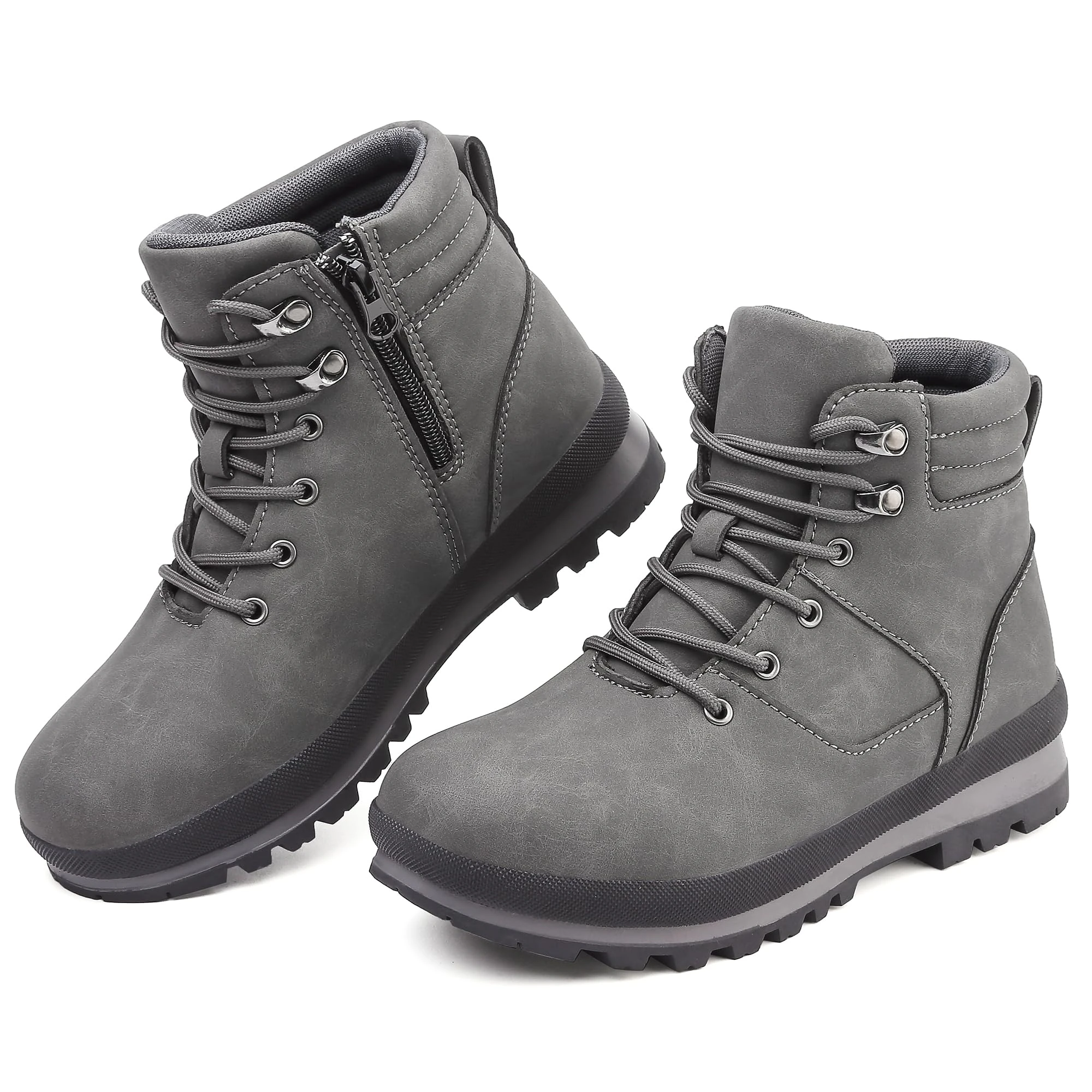 Walking Boots Womens Ankle Boots Hiking Boots Waterproof Mid Calf Boots Lace up Zipper lightweight Non-Slip Outdoor Trekking Boots Work Boots for Women