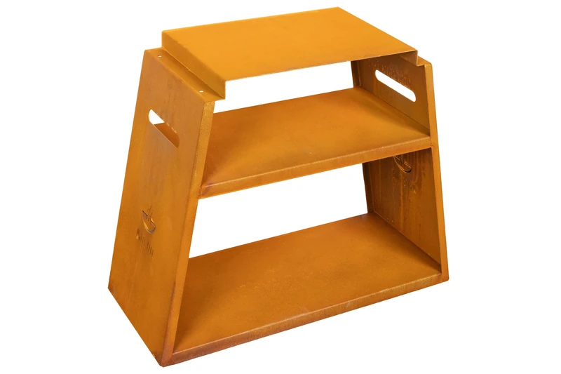 White Fire Urban Corten Steel Barbecue-Plancha Stand, 68x30xH56 Cm - Image 1