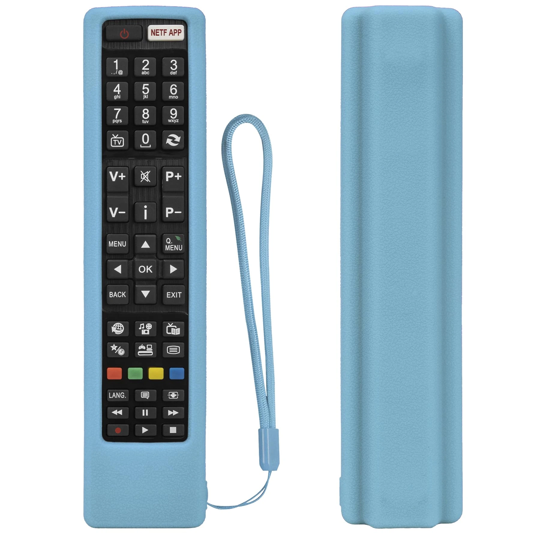 Protective Silicone Remote Case for Hitachi/Polaroid/Bush RC4848F Remote Control, Remote Control Cover Suitable for 24HB1T65U 24HBJ55U TV Remote Control, Shockproof, Anti-Slip, Washable - Glow Blue
