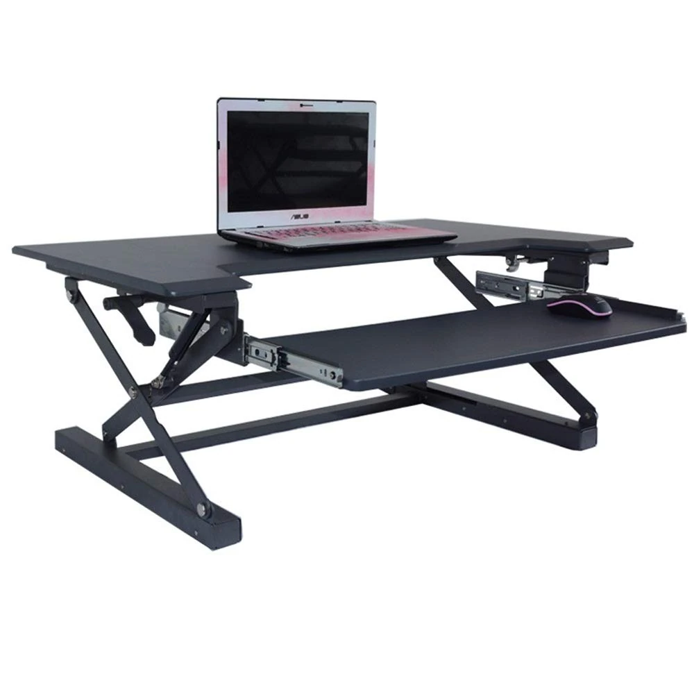 SaryEdge Standing Desk Gas Spring Height-adjustable Standing Desk Converter With Keyboard Tray Ergonomic for All Workstations (