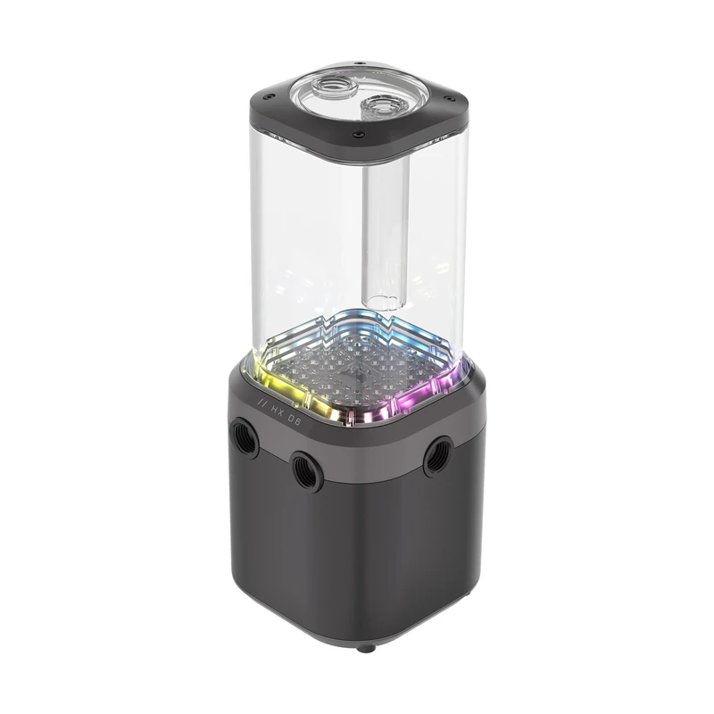 Corsair iCUE LINK XD6 RGB ELITE Pump/Reservoir Unit – FlowDrive Max Pump, Built-In Temperature Sensor, 22 Addressable RGB LEDs, 440ml Transparent Nylon Reservoir